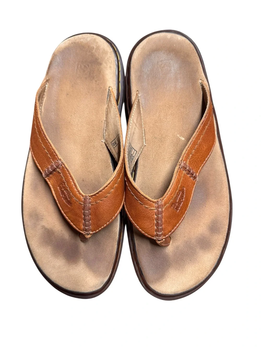 Dr Martens Brown Leather Sandals Size 11 UK Mens US 12 Flip Flop Thong Slip On